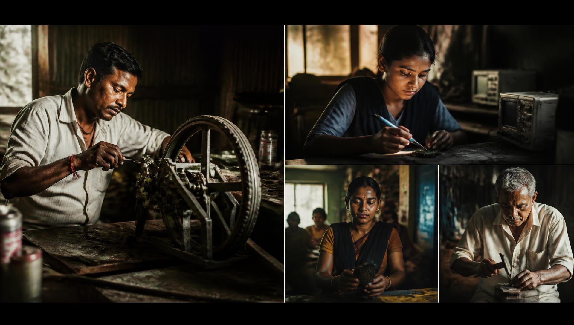 Documentary portraits of grassroots Indian innovators at work